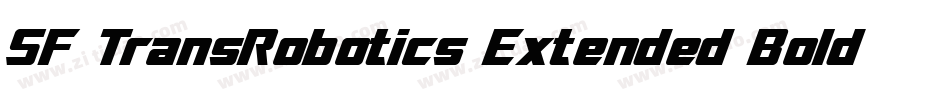 SF TransRobotics Extended Bold Italic字体转换